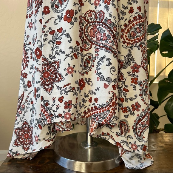 Banana Republic Paisley & Floral Printed Kerchief Hem Dress US6 $159 - Picture 10 of 15
